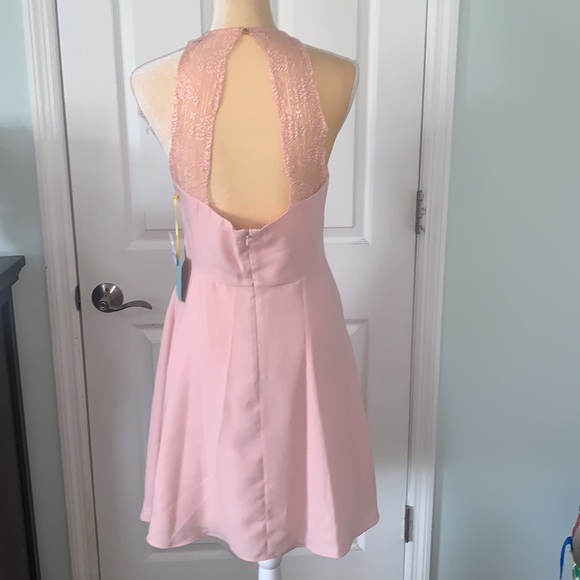 NWT:CeCe Gigi Pink Twist Lace Dress - Picture 7 of 14